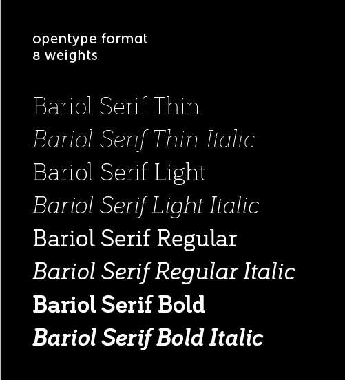 Included in bariol serif desktop - complete