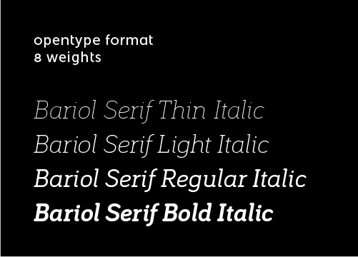 Included in bariol serif desktop - italic