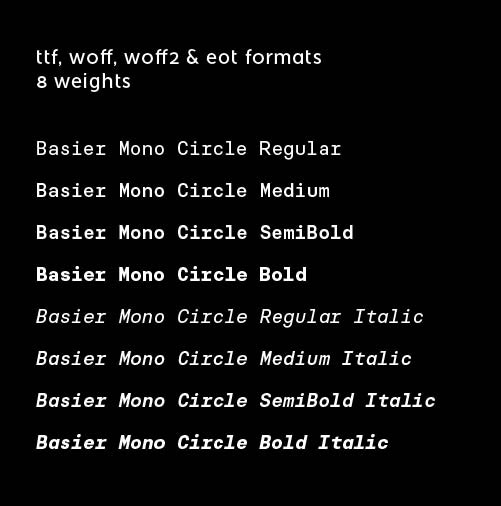 Included in basier mono web- circle