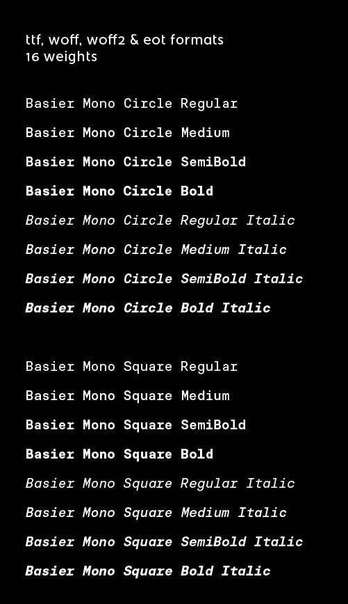 Included in basier mono web - complete