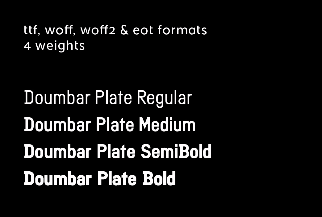 Included in doumbar plate webfont