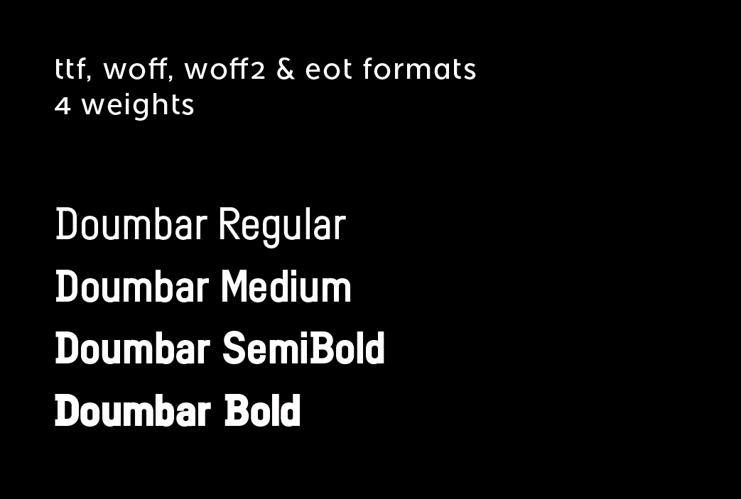 Included in doumbar webfont