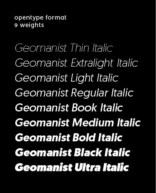 Included in geomanist desktop - italic