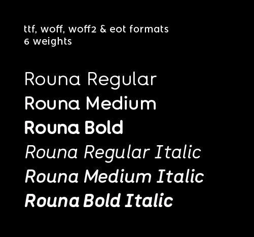 Included in rouna webfont - complete