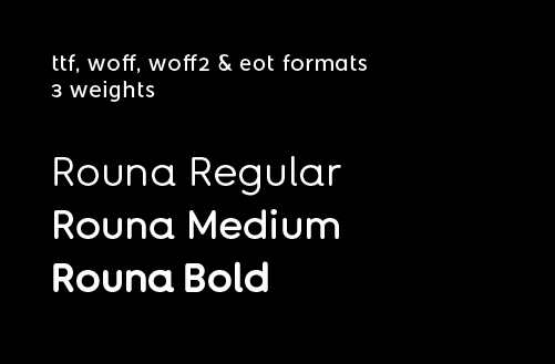 Included in rouna webfont roman