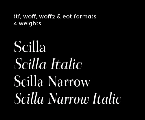 Included in scilla webfont complete